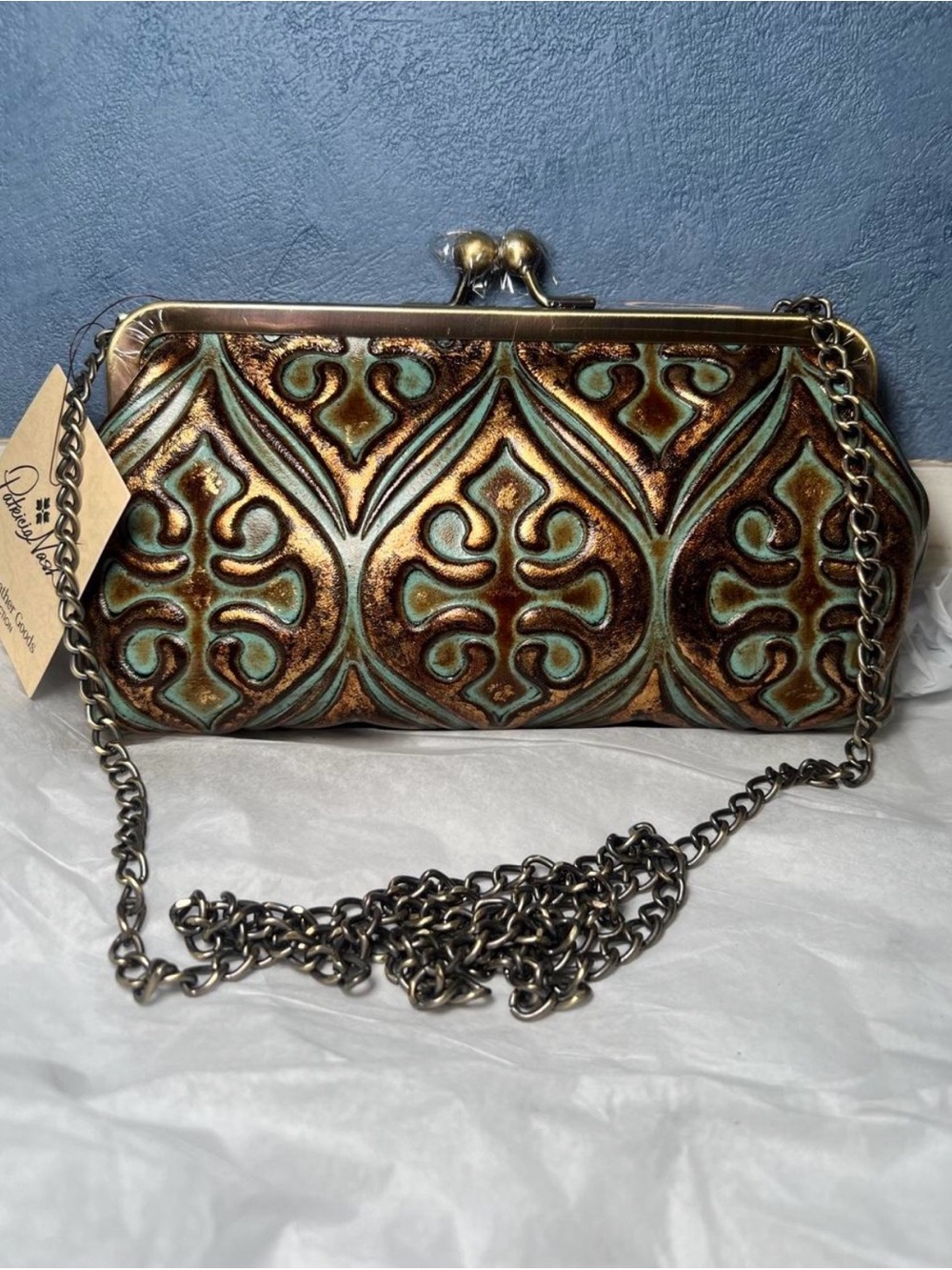 New Patricia Nash Venetian Tooled Turquoise